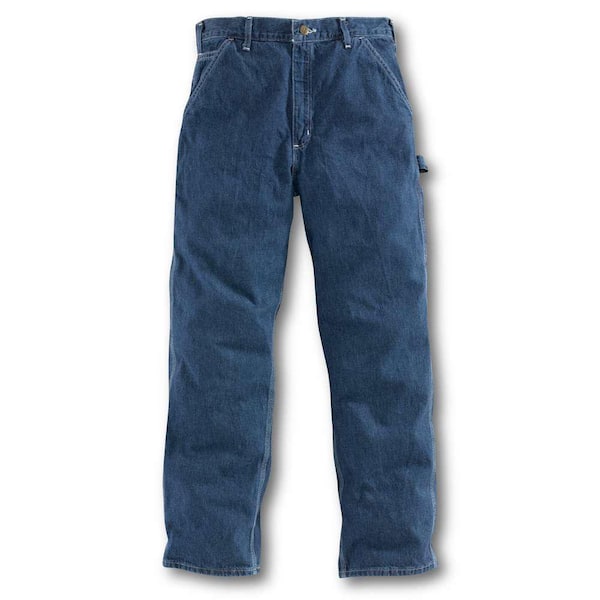 Carhartt Men's 36 in. x 34 in. Deepstone Cotton Straight Leg Denim Bottoms