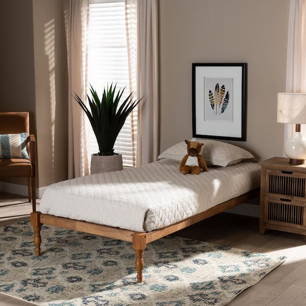 Baxton Studio Iseline Brown Twin Bed Frame 183 11176 HD The Home