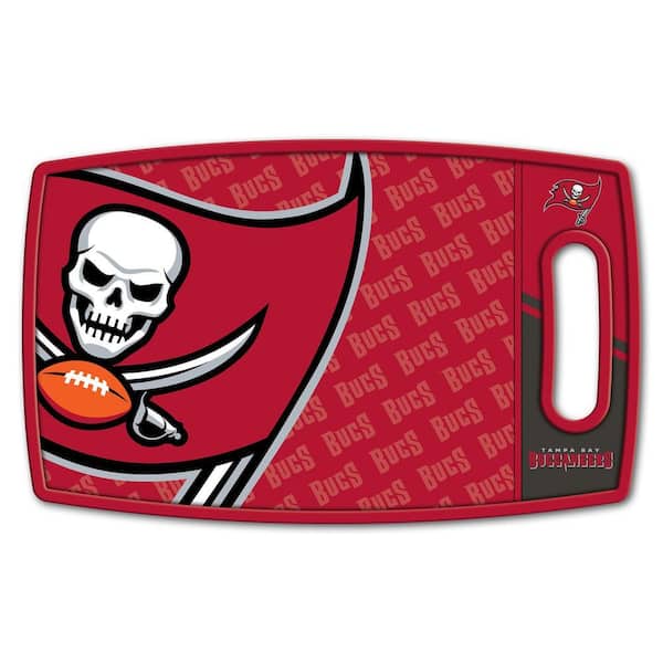 NFL Tampa Bay Buccaneers Logo Series Cutting Board 9in x 0.5in- Rectangle- Manufactured Wood and polypropylene