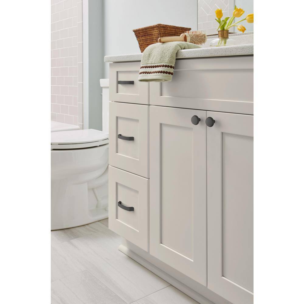 Matte Black Modern Cabinet and Drawer Pull with Mounting Hardware