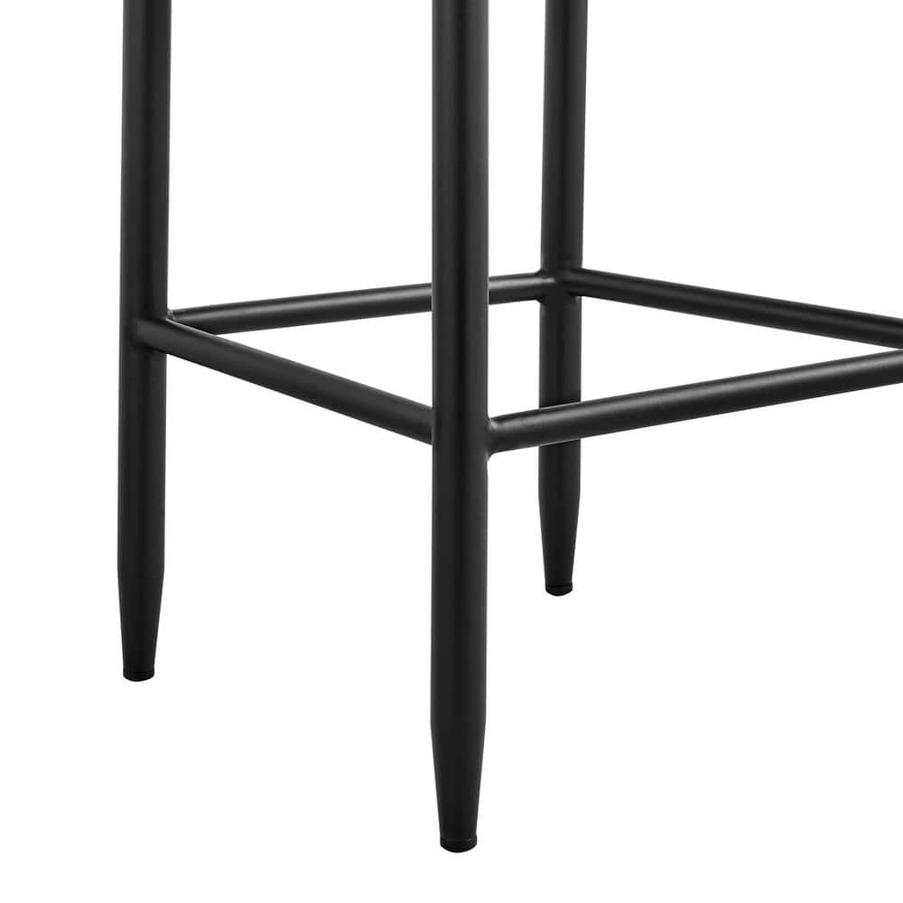 Alegria Gray Aluminum and Rope Outdoor Bar Stool with Cushions