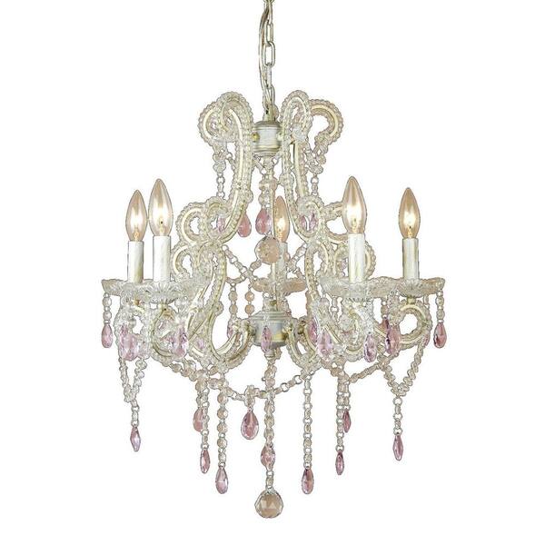 Filament Design Xavier 5-Light Clear Incandescent Ceiling Chandelier