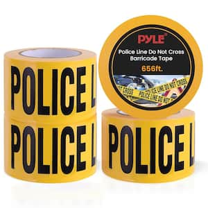 4-Pieces 200 Meters Long Tape Roll Suitable for Wide Range of Applications Safety Caution Tape Set (Black and Yellow)