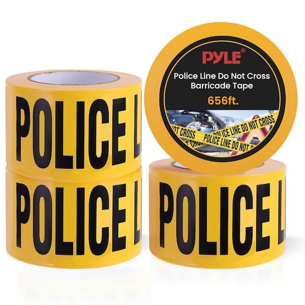4 Pieces 200 Meters Long Tape Roll Suitable for Wide Range of Applications Safety Caution Tape Set (Black and Yellow)