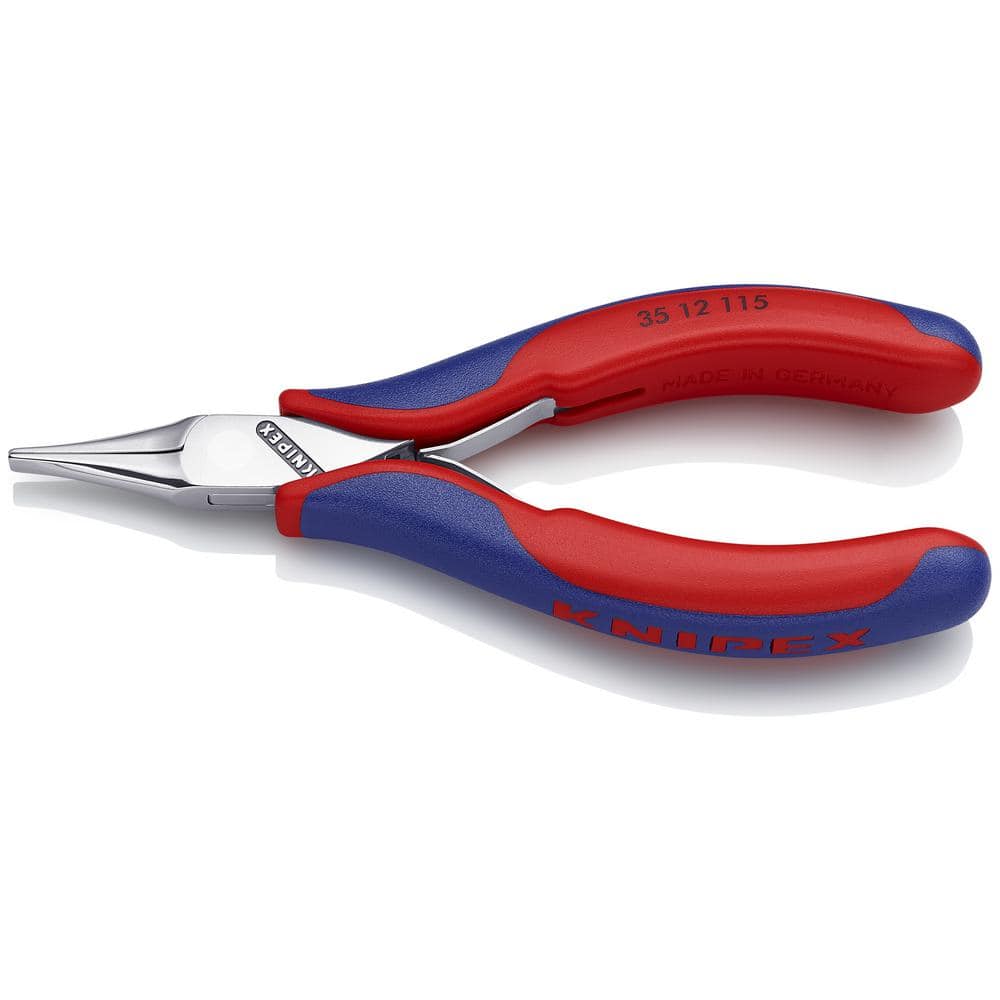 KNIPEX 4-1/2 in. Electronics Pliers with Flat Tips with Comfort Grip