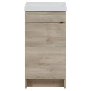 Wellington 16.5 in. W x 12.5 in. D x 32.13 in. H Bath Vanity in Sable with White Cultured Marble Top