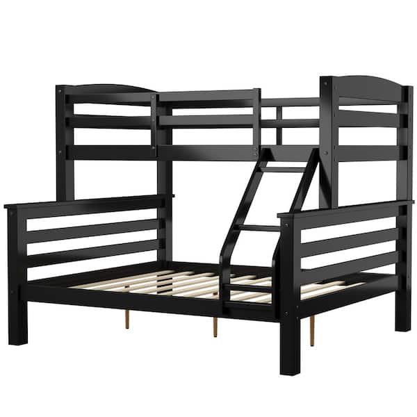 Sanders Black Twin over Full Bunk Bed with Ladder