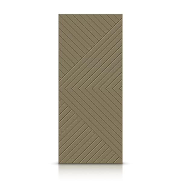 CALHOME 24 in. x 80 in. Hollow Core Olive Green Stained Composite MDF Interior Door Slab