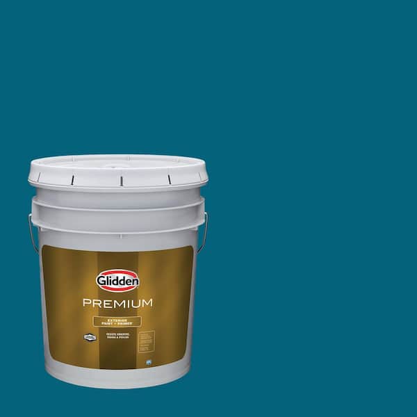 Glidden Premium 5 gal. Jamaican Dream PPG1151-7 Semi-Gloss Exterior Latex Paint