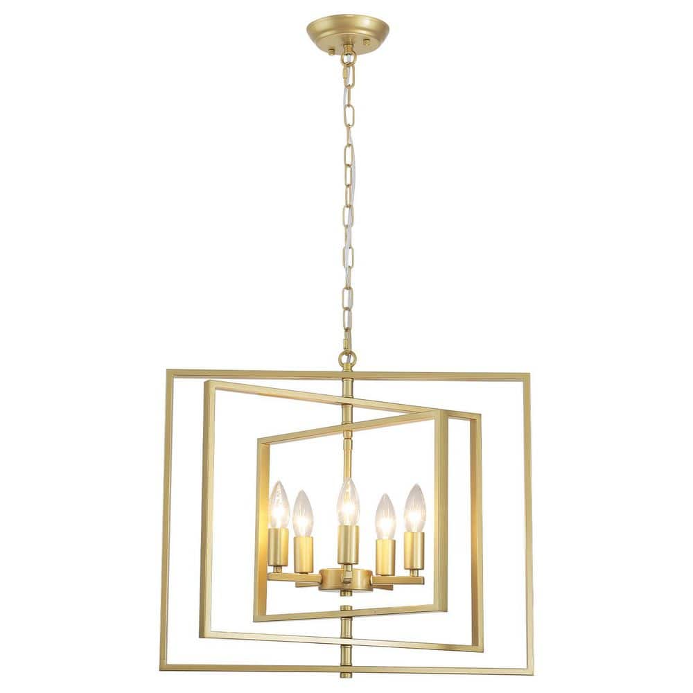 5-Light Gold Candlestick Rustic Rectangular Hanging Linear Chandelier Lighting for Kitchen Island price history on PriceWatchPro