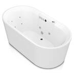 Sofi 67.375 in. Acrylic Flatbottom Whirlpool and Air Bath Tub in White
