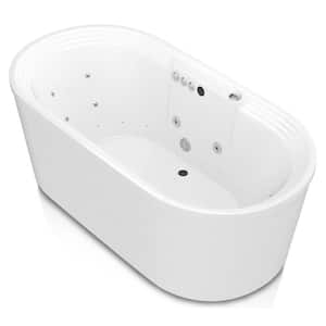 Sofi 67.37 in. x 33 in. Acrylic Flatbottom Whirlpool and Air Bath Tub in White