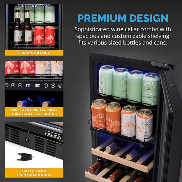 Ca'Lefort 15Inch 100 Cans Beverage Cooler Mini Refrigerator w