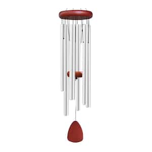 36 in. Large Aluminum Wind Chimes Outside, Soothing Melodic Memorial Sympathy Wind Chime Suitable Outdoor Garden, Silver