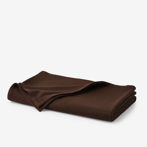The Company Store Legends Luxury Chocolate Lambs Wool Twin Blanket