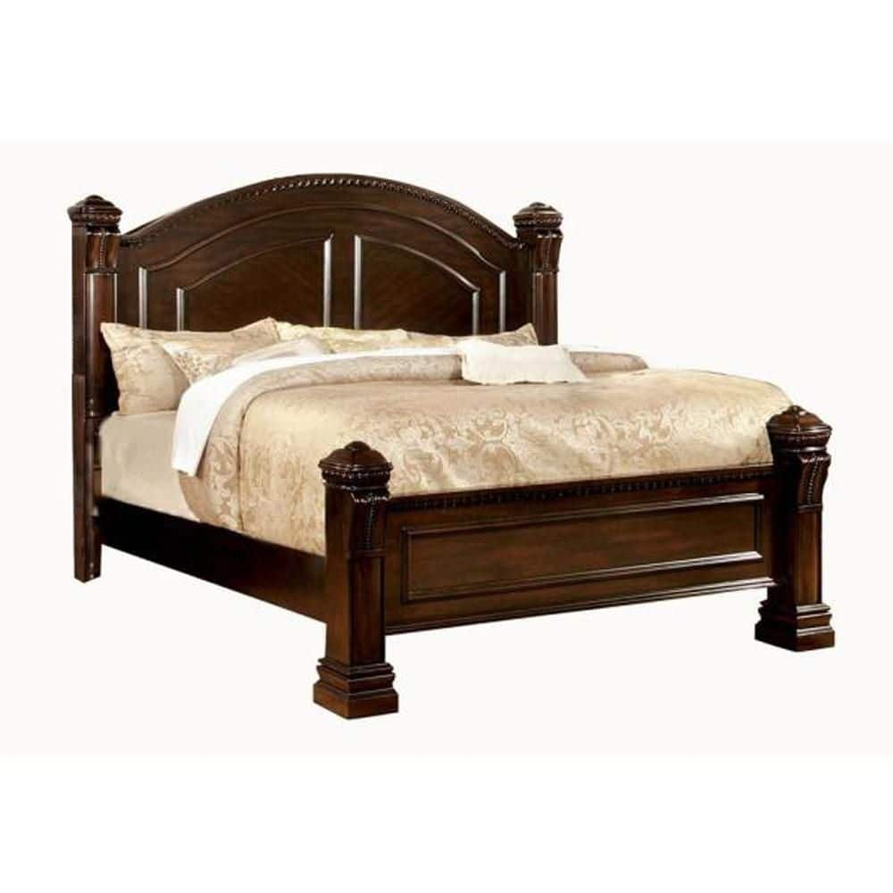 Matteo Brown Wood Frame California King Platform Bed AD1164CK-BED - The ...