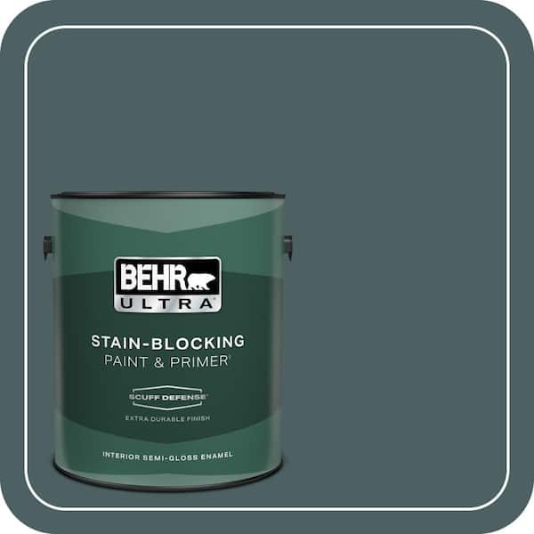 BEHR ULTRA 1 gal. #PPU12-20 Underwater color Extra Durable Semi-Gloss Enamel Interior Paint & Primer