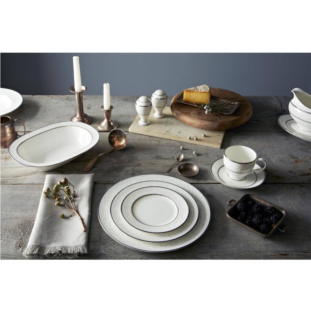 Brocato Floral Porcelain 5-Piece Place Setting with Platinum Band
