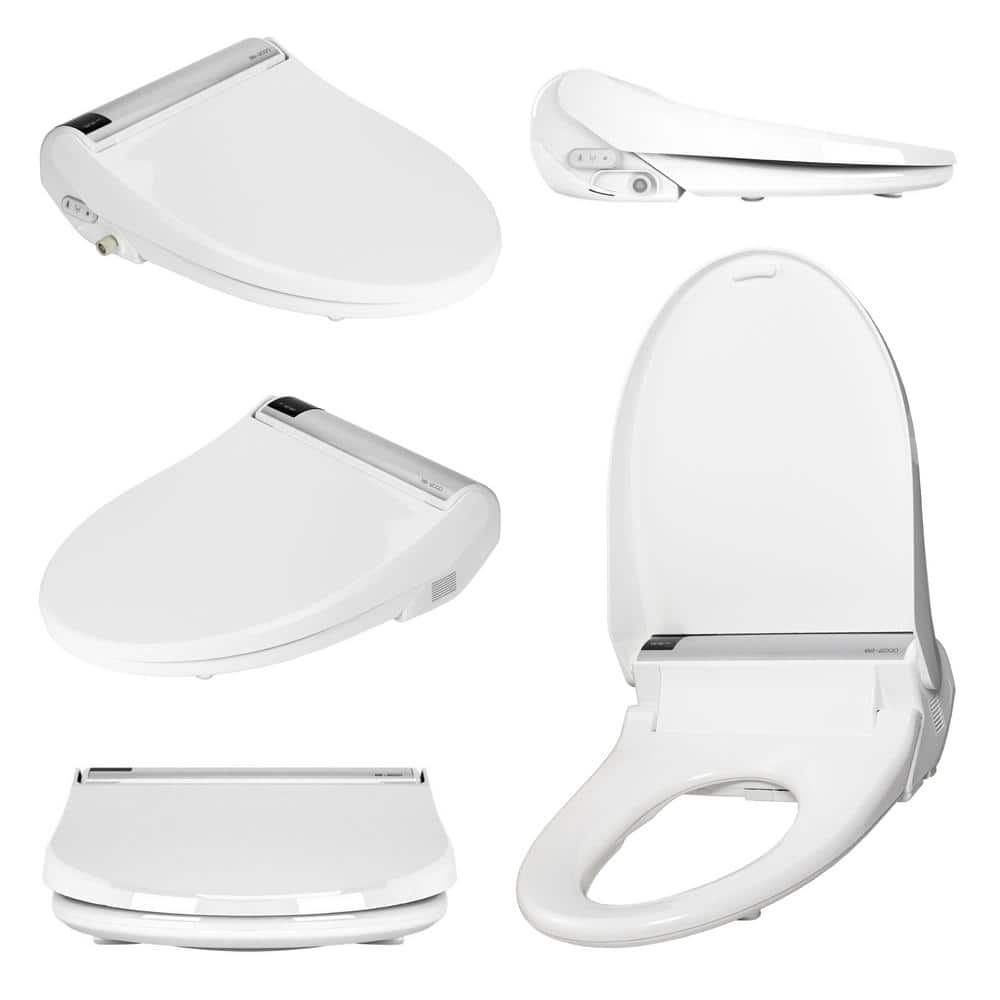 Bio Bidet BB-2000R BB2000 Round Bidet Toilet Seat, Heated Seat with Warm Air Dryer and Temperature Control