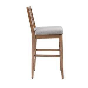 Crackle 31 in. Light Grey Wood Bar Stool