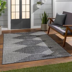 Peroti Charcoal Doormat 2 ft. x 3 ft. Global Indoor/Outdoor Area Rug