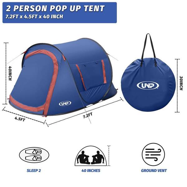 Tenleaf 7.2 ft. x 4.5 ft. Navy Blue 2-Person Outdoor Portable Easy