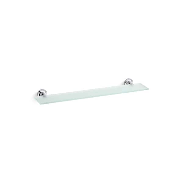 KOHLER Purist 22.5 in. W x 4.88 in. D Matte Black Glass Bathroom Shelf