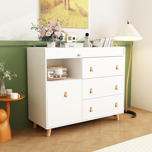 4 Drawer Dresser Bedroom Storage Bins Furniture Chest Hamper