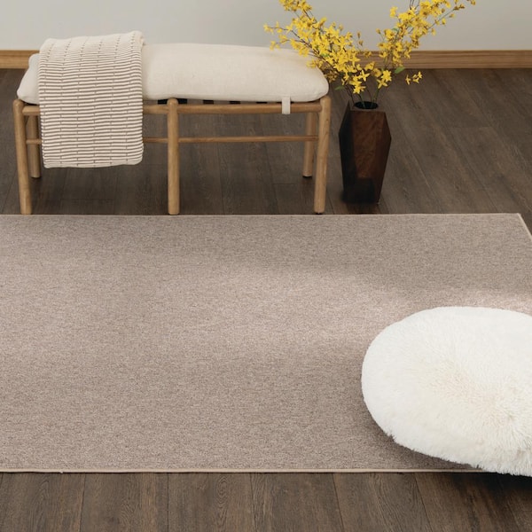 Beige 5 ft. x 7 ft. Striped Area Rug