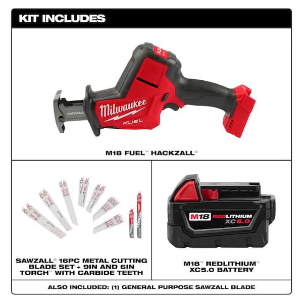 【みるく卍ページ】 Milwaukee M18 FUEL 18V Brushless HACKZALL Recip Saw w/5.0Ah