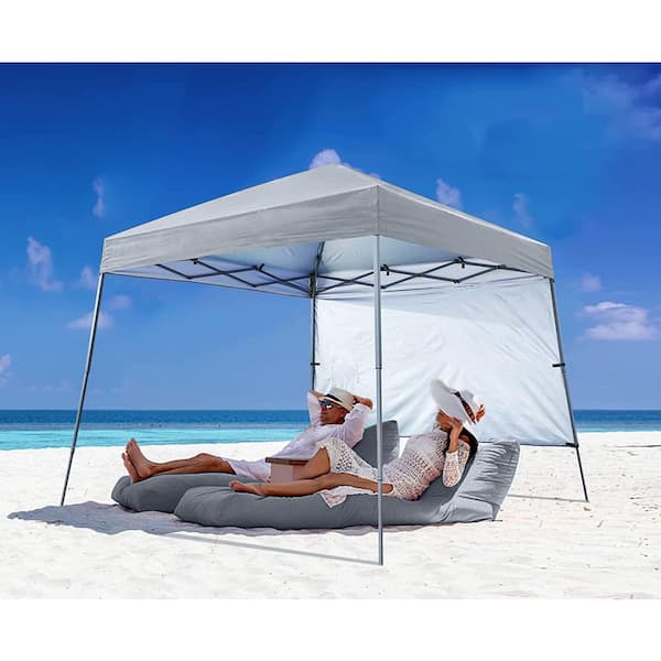 ABCCANOPY 8 ft. x 8 ft. Gray Slant Leg Pop Up Canopy Tent