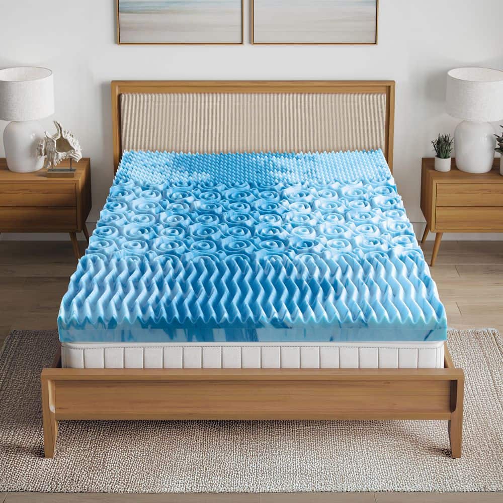 Nautica 4 in. Queen Cooling Gel 7-Zone Memory Foam Mattress Topper