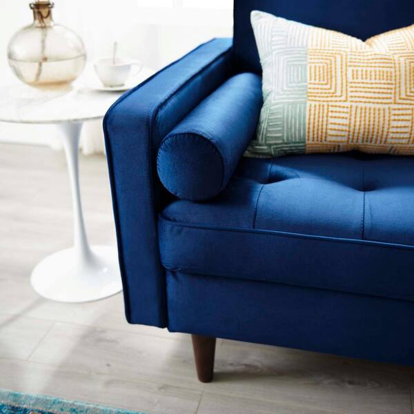 Mr. Kate Tess Sofa with Soft Pocket Coil Cushions, Small Space Living Room  Furniture, Blue Velvet 