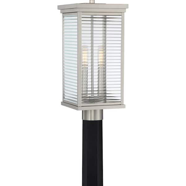 Quoizel Gardner 1-Light Stainless Steel Outdoor Post Lantern
