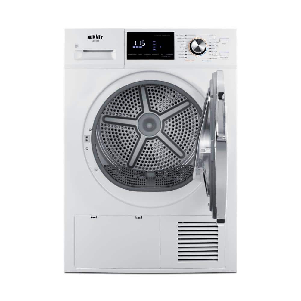 Summit 4.4 Cu. Ft. White Stackable Electric Dryer with Moisture Sensing