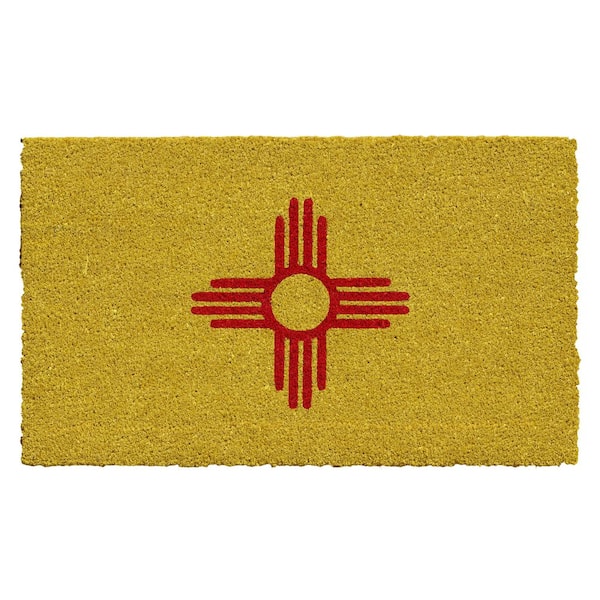Red Sun New Mexico Multicolor 18 in. x 30 in. Coir Indoor Outdoor Door Mat