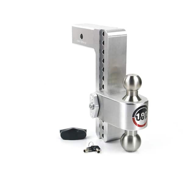 Weigh Safe 180 HITCH LTB10-2.5 10 in. Drop Hitch, 2.5 in. Receiver 18,500 LBS GTW - Dual Pin Keyed Lock