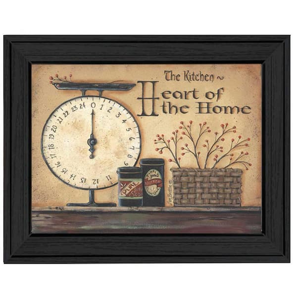 HomeRoots Charlie Heart of the Home 1-Piece Framed Wall Art 18 in. x 14 in.