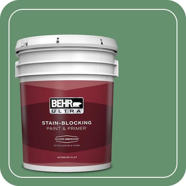 BEHR ULTRA 5 gal. #M410-6 Turtle Creek Extra Durable Flat Interior Paint & Primer