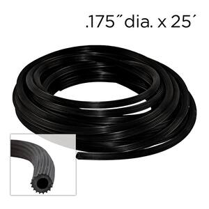 0.175 in. x 25 ft. Black Spline