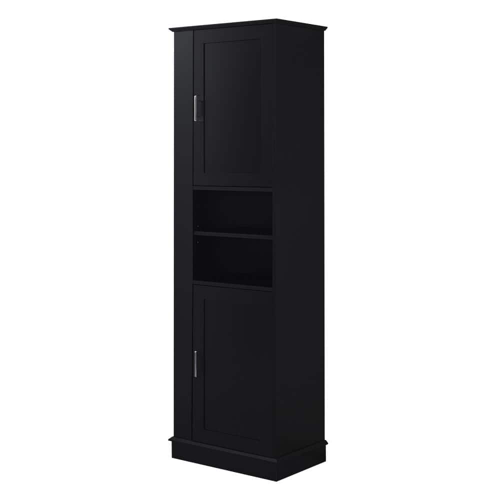 20.9 in. W x 13.8 in. D x 68.9 in. H Black Linen Cabinet with Hook and Adjustable Shelf price history on PriceWatchPro