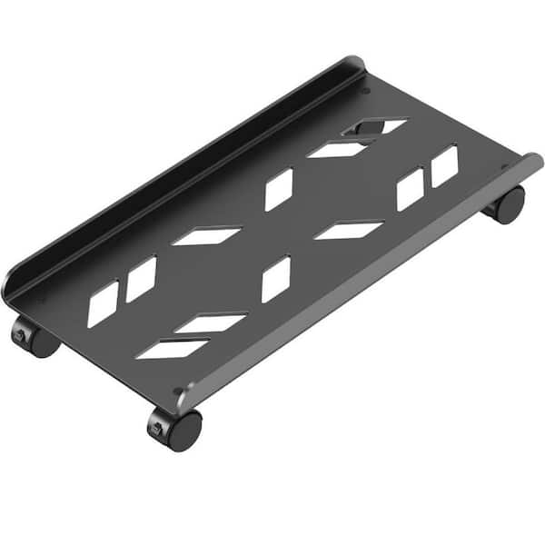 Yichuhaoxi Computer Tower Stand, Ventilated Mobile CPU Stand Fits Most PC Tower, Steel Desktop CPU Holder