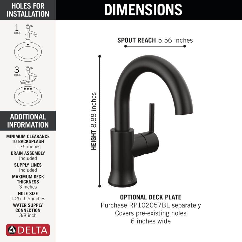 Elegant Modern Bronze Single Hole Bathroom Faucet with ADA Compliance