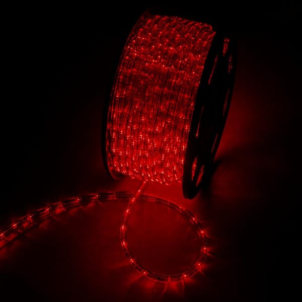 walsport Outdoor 150 ft. 110-Volt Plug-In Red Color Changing Light LED Rope Light