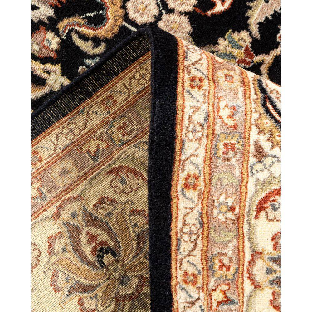 Handmade Black Wool 6' x 9' Oriental Area Rug
