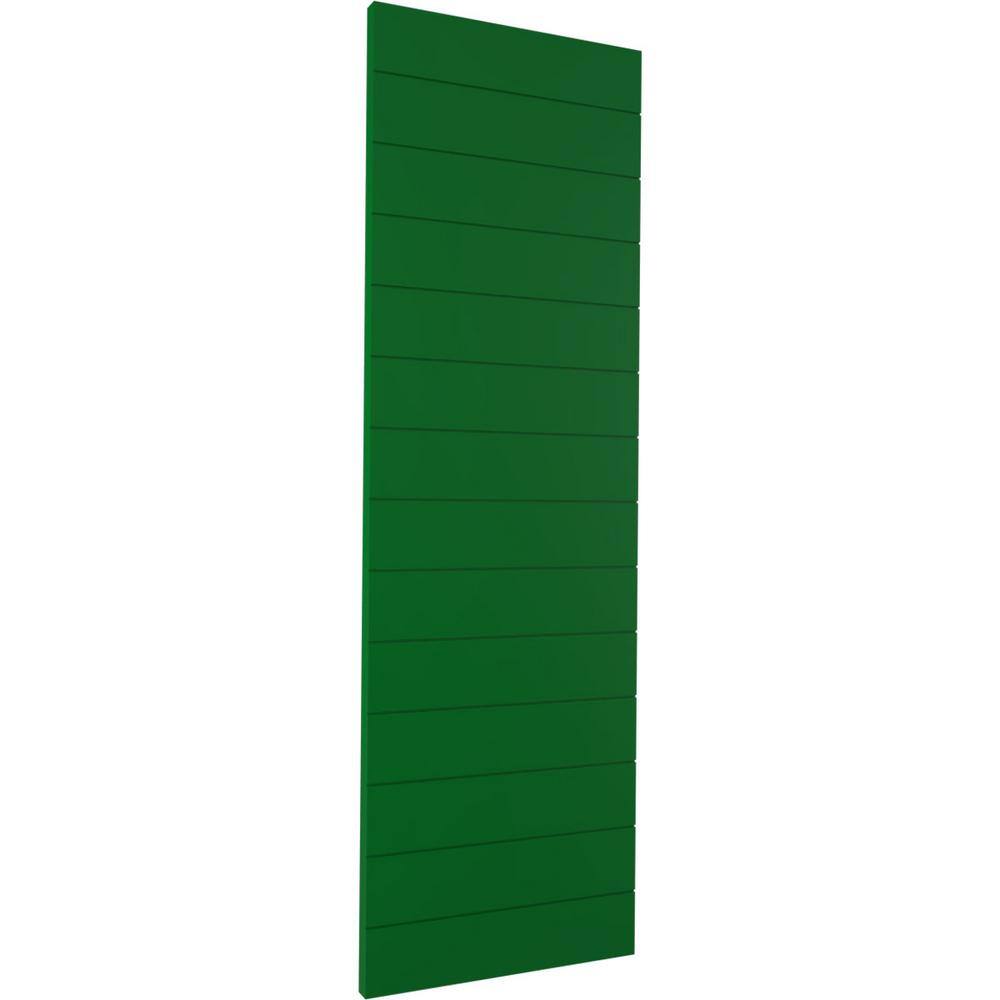 Viridian Green PVC Rectangular Board and Batten Decorative Shutters, 12"W x 50"H