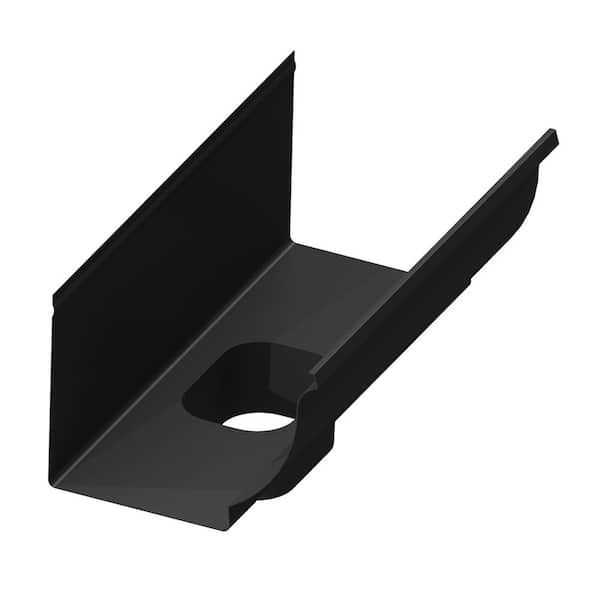 PEAK 5 in. Black Gutter Drop Outlet