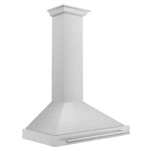 36 in. 400 CFM Ducted Vent Wall Mount Range Hood with Stainless Steel Handle in Stainless Steel