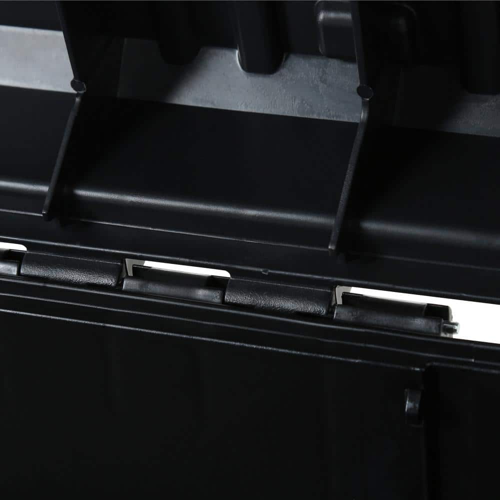 Black 13" Heavy-Duty Plastic Stackable Tool Box