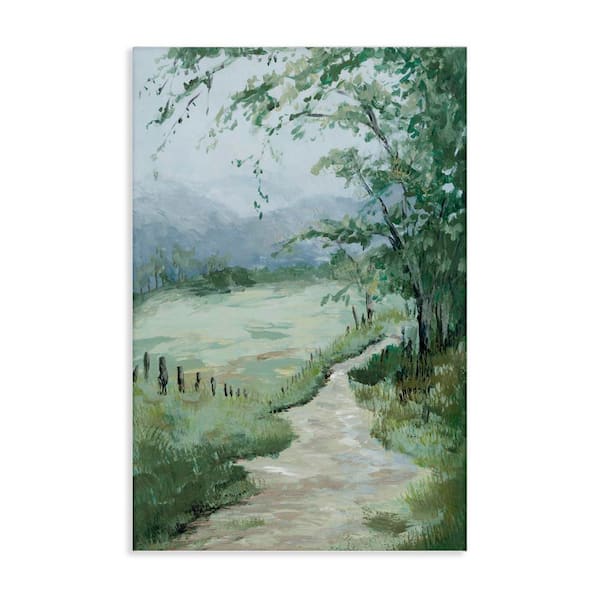 Green Country Landscape by Jacob Q Unframed Nature Graphic Art Print 45 in. x 30 in.